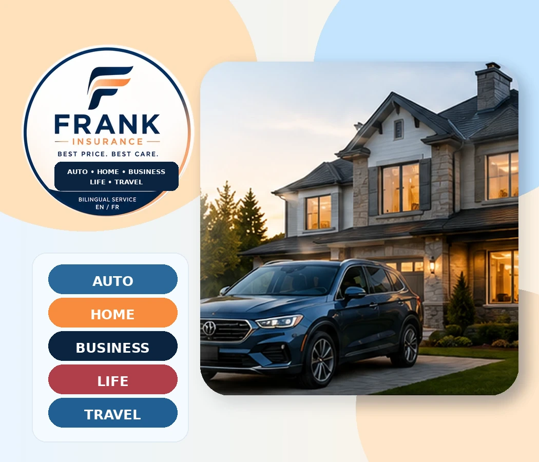 Frank Insurance services for auto, home, business, life and travel insurance